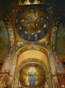 Мозаїчне зображення Богородиці Оранти зі святилища Софії Київської (близько 1018 р.)
